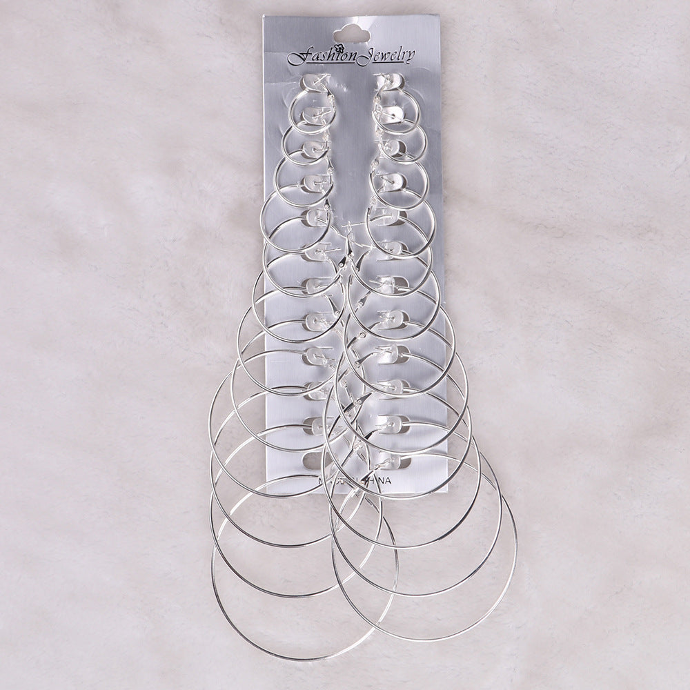 E1276 - Large metal hoop earrings