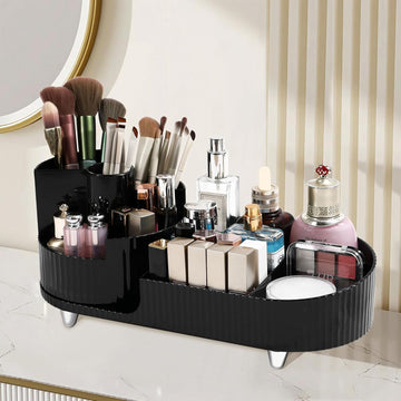 HD638 - Makeup Organiser Black Rotating Makeup Organiser