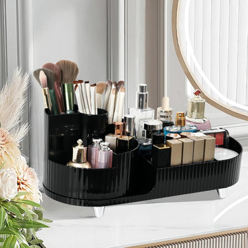 HD638 - Makeup Organiser Black Rotating Makeup Organiser
