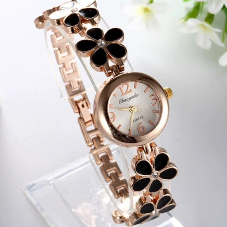 W3895 - Korean style fashion flower bracelet watch