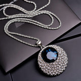 N2674 - Blue Gemstone Pedant Necklace