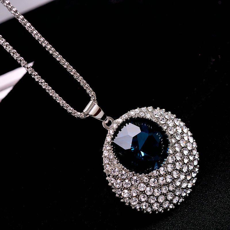 N2674 - Blue Gemstone Pedant Necklace