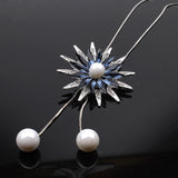 N2681 - Pearl Flower Pendant Necklace