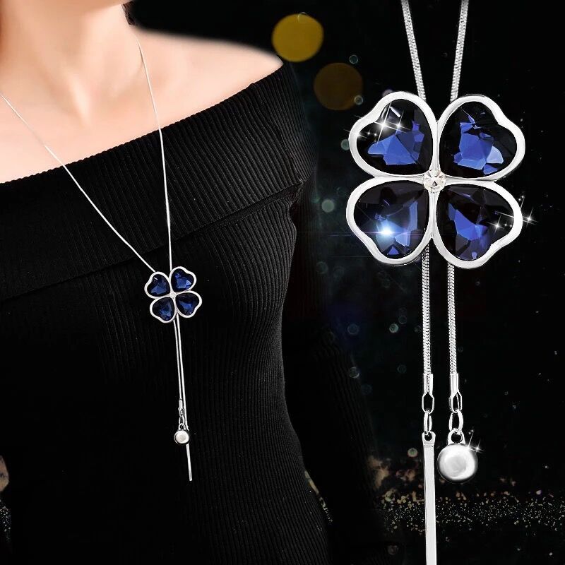 N2678 - Floral Pendant Gemstone Necklace