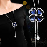 N2678 - Floral Pendant Gemstone Necklace