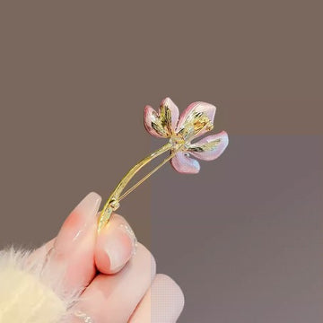 XSB087 - Pink Lotus Saree Brooch