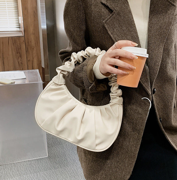 CL1447 - Pleated Cloud Shoulder Bag