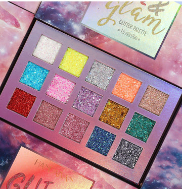 MA663 - 15 Colour Glitter Eyeshadow Palette