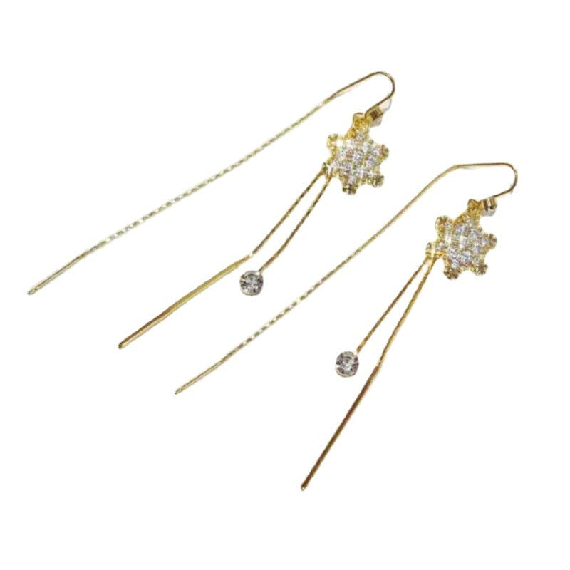 E1546 - Crystal Drop Gold Earrings