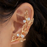 E1562 - Forest Hollow Leaf Clip Earrings