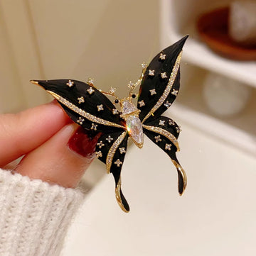 XSB119 - Black Butterfly Fashion Saree Brooch