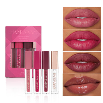 MA666 - 4Pc Pearlescent Long Lasting Lip Glaze Set