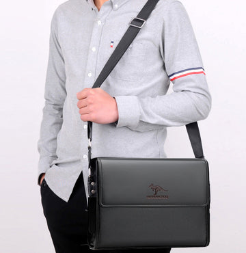 BM044 - Genuine Leather Men's Premium Messenger Bag