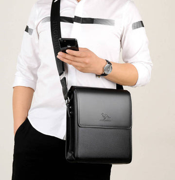 BM046 - Genuine Leather Men's Messenger Bag