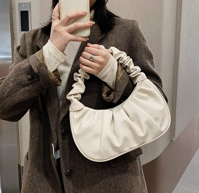 CL1447 - Pleated Cloud Shoulder Bag