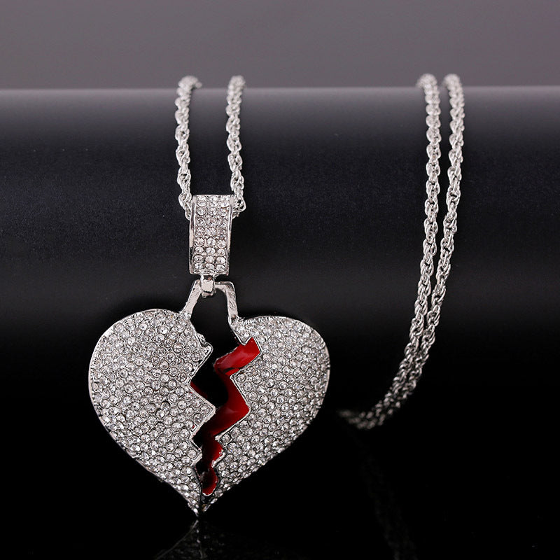 N2414 - Cracked love necklace