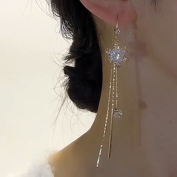 E1546 - Crystal Drop Gold Earrings