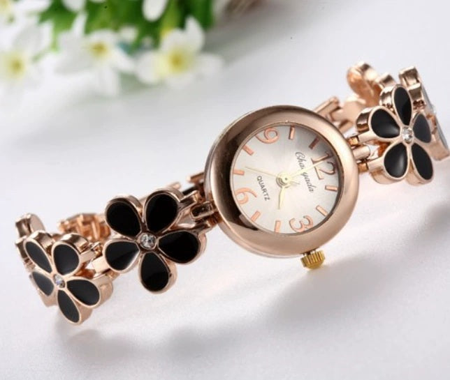 W3895 - Korean style fashion flower bracelet watch