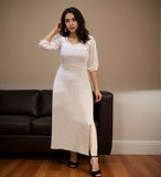 C276 - White Midi Dress