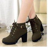 SH192 - High heel thick heel casual women's boots