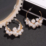 E1681 - Pearl Geometric Shaped Earrings