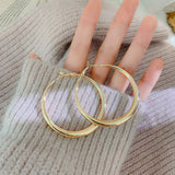 XE152 - Golden Hoop Elegant Earrings