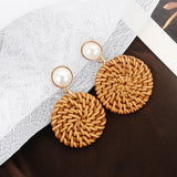 E1226 - Pearl braided earring