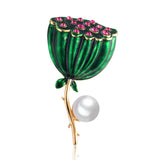 SB241 - Fashionable dripping oil lotus brooch