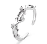 R614 - Silver Floral Ring