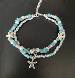 AK163 - Starfish Beach Pendant Anklet