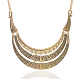 N2662 - Vintage Carved Retro Necklace