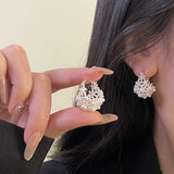 XE209 - White Pearl Snow Earrings