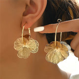 XE210 - Classic Gold Floral Earrings