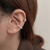 XE207 - Elegant Pearl Cuff Earrings