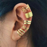 E1389 - Golden Cuff Earrings