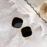 E1488 - Golden Square Earrings