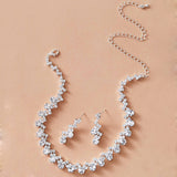 SET615 - Claw Chain Rhinestone Two Piece Bridal Set