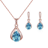 SET603 - Blue Droplet Jewellery Set