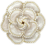 SB360 - White Flower Brooch
