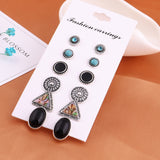 E768 - Black Stud Earrings Set