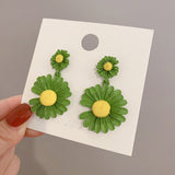E1414 - Green Drop Earrings