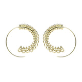 E1020 - Simple round rotating earrings
