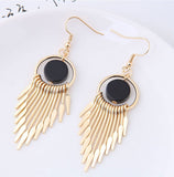 E1018 - Simple tassel temperament earrings