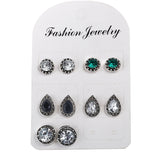 E1514 - 5-piece set of water drop-shaped earrings set