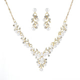 SET623 - Korean Two-Piece Bridal Necklace Set
