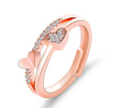 R613 - Butterfly Heart Ring