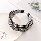 HA243 - Houndstooth Black Headband