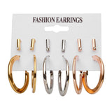E1618 - Korean Fashion Geometric Earring Set