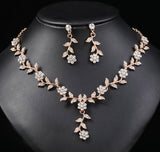 SET652 - Retro inlaid plum Jewellery Set