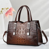 H1936 - Retro Crocodile Pattern Handbag